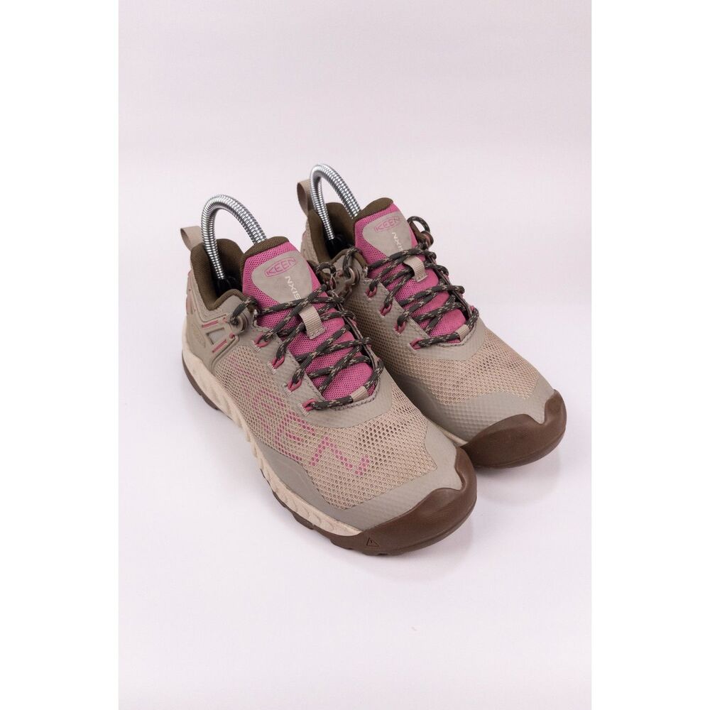 KEEN NXIS Evo Waterproof Hiking Shoes Women's 6 Taupe Pink Trail Outdoors